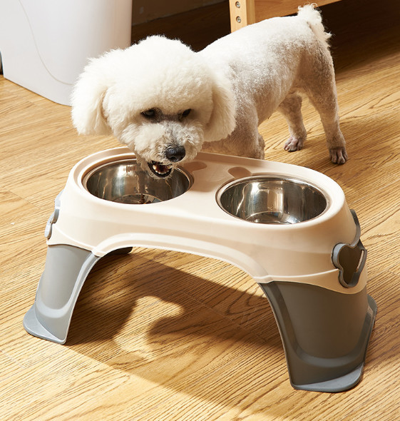 Cuencos aumentados ajustables elevados del agua del plato de acero inoxidable y del animal doméstico de la comida de perro de la altura