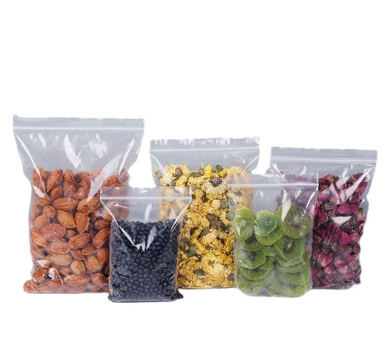 Premium Reusable Clear PE Self-sealing bag - Multi-Size Heavy Duty Seal Storage Bags