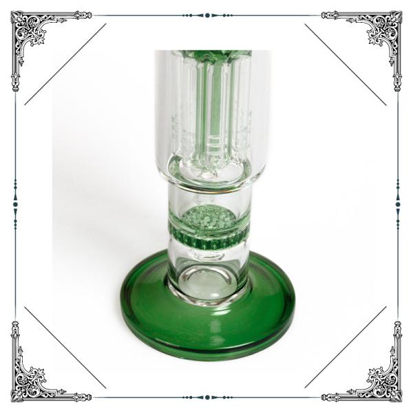 Tobacco Smoking Water Pipe Heady Dab Oil Rig 8 Arms Perc 12 Inches