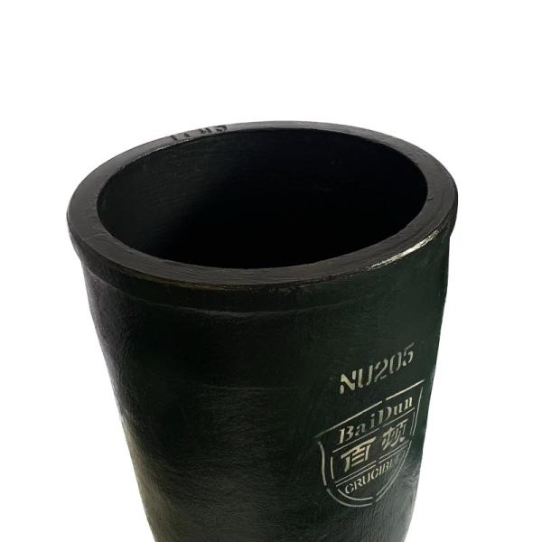 Circular Black High Temperature Resistance Crucible For Copper Melting