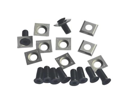 10pcs Square Wood Carbide Inserts With Screws For Spiral And Helical Head Planer