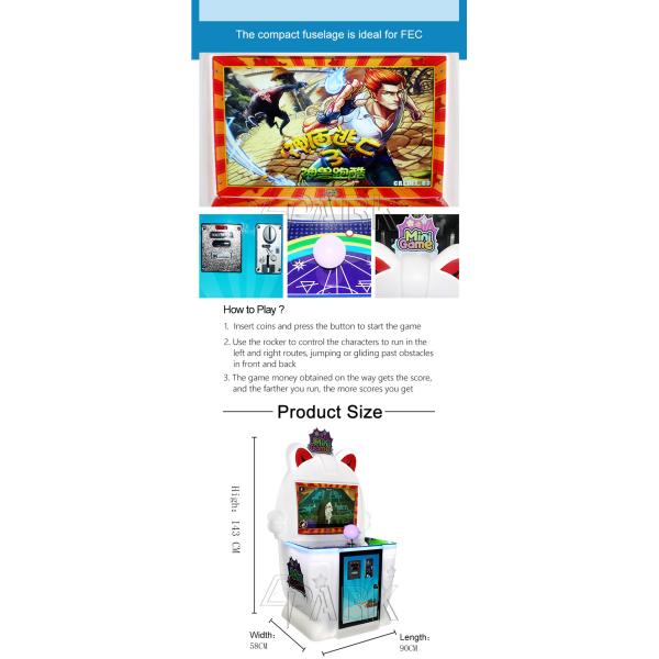1  Player Parkour Kids Coin Operated Game Machine / Video Game Machine