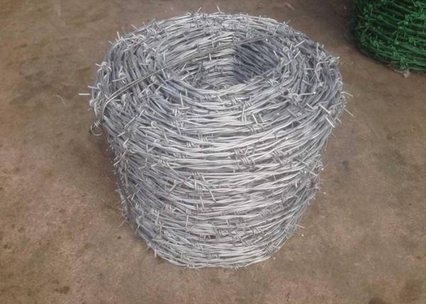 Single Twisted Galvanized High Tensile Barbed Wire Security For Industry
