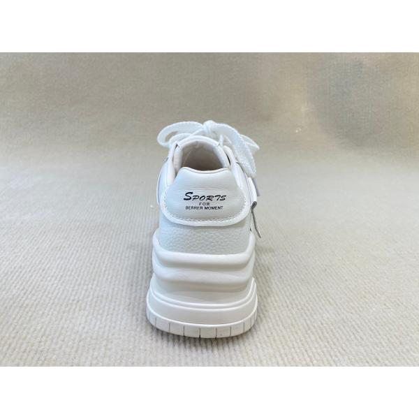 Autumn White Canvas Trainers Heightening Womens White Leather Casual Sneakers