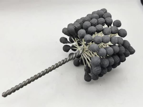 escova de afiação flexível da bola do cilindro de 100*80*200mm para os furos que limpam e que terminam