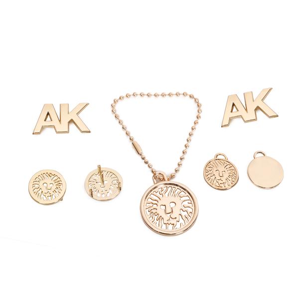 Embossed Stampable Handbag Metal Tags Zinc Alloy Nickle Free