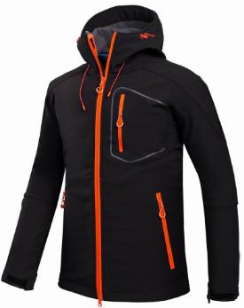 Custom Mens Waterproof Softshell Jacket Grey O Neck Type For Outdoor Camping