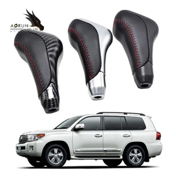 Black Genuine Leather Automatic Lever Car Gear Shift Knob For LAND CRUISER 2003-2017 LC5 4RUNNER TUNDRA TRD PRO FJ