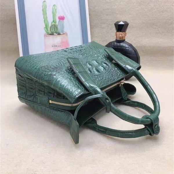 Genuine Alligator Leather Lady White Purse Female Single Shoulder Bag Authentic Crocodile Skin Women Top-handle Handbag