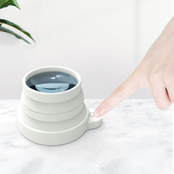 Transformable Multi-Angle Adjustable Original Foldable Magnifier with Dual Power Supply Soft Flexible Silicone Surface