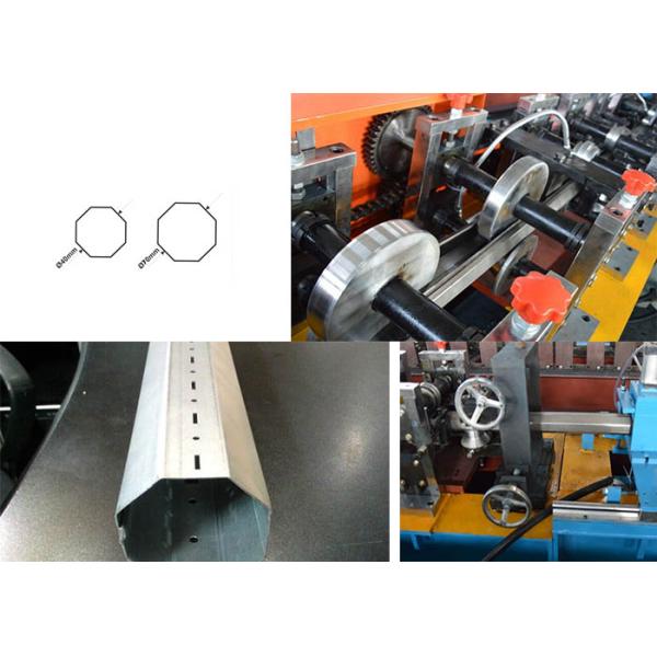 Shutter Door Octagonal Galvanized Steel  Tube Roll Forming  Machine