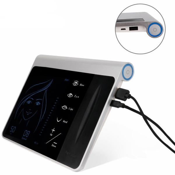 Black Electric Screen Touch Digital Permanent Makeup Machine / Cosmetic Eyebrow Tattoo Kit