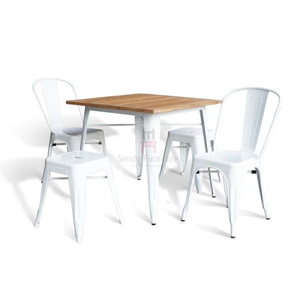 Ресторан промышленного металла стиля коммерчески ставит таблицу на обсуждение металла Толикс для стула Толикс