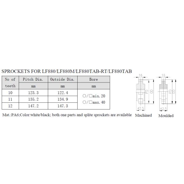 LF880TAB-RT-K325 FLAT TOP PLASTIC CHAIN SIDE FLEXING PLATE TOP CHAINS ACETAL BROWN MATERIALS