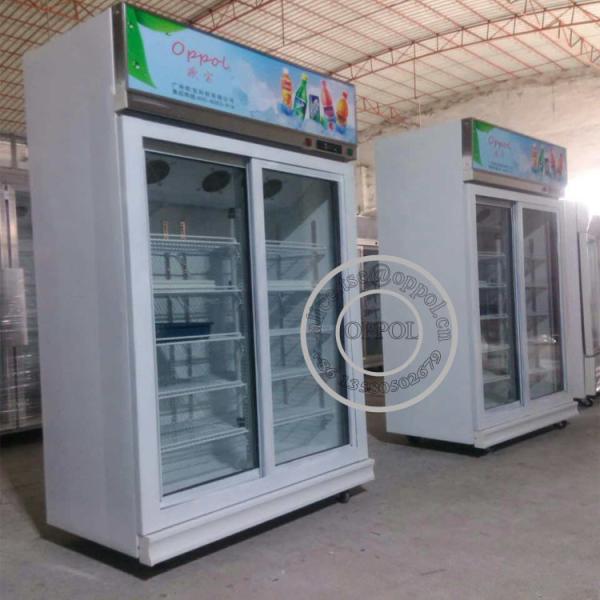 OP-A407 OPPOL Brand Single-temperature Supermarket Two Glass Door Fridge