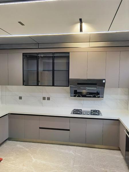 Italian Modern Design Wooden Kitchen Cabinets Wall Cabinet Full Set