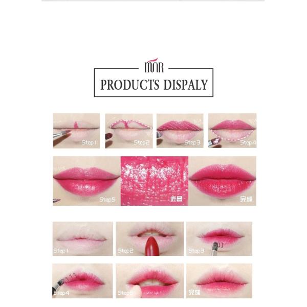Black Double End Lip Liner Brush Liner Makeup Brush Easy To Carry