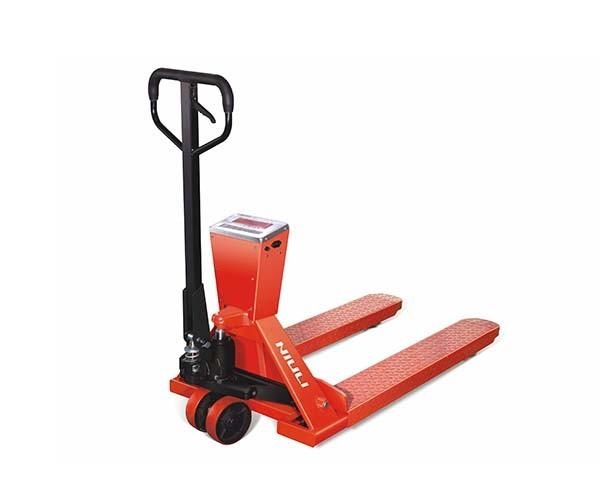 Total Lifting Height of 195mm JTHT-S Hydraulic Hand Pallet Truck with Scale for Quick Cargo Weighing