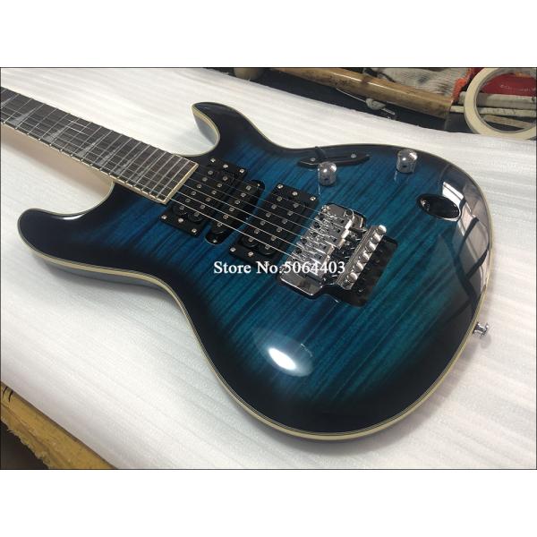 Custom 6 string electric guitar yellow tiger maple veneer rosewood fingerboard double rocking bridge free delivery