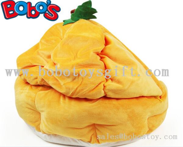 Specially Design Plush Stuffed Pumpkin With Bats Pet Bed As Hallowmas Gift for dog cat