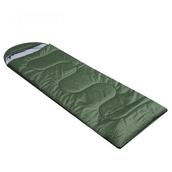 Outdoor Camping Hiking Envelope Sleeping Bag Army Green Waterproof Lightweight For Adults