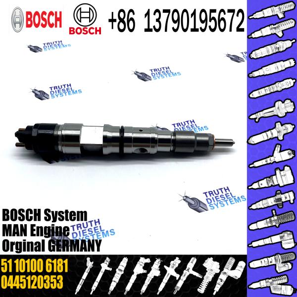 Injeção comuns diesel do trilho 445 120 353 0445120353 do injetor de combustível 0 51101006181 0986435593