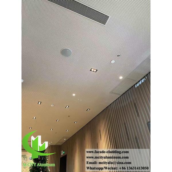 Перфорированные металлические потолки алюминиевые твердые панели против ржавчины