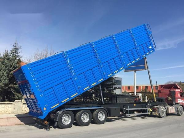 CIMC high strength iron 3 axle 30-70 ton transport coal ore gravel sand mining building material end dumper tipper semi trailer