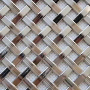 Antique Brass Flat Stainless Steel Wire Decorative Crimped Woven Wire Mesh Panels Grilles