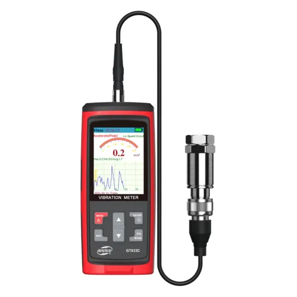 GT633C Vibrometer with 2000mAh Lithium Battery 8MB Storage Space and TFT Large Display Screen Vibration Meter