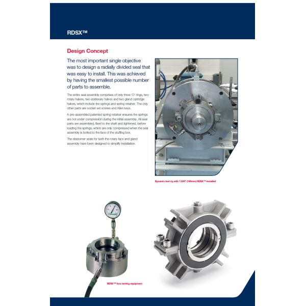 SS316L Split Mechanical Seal FKM EPR RDSX AESSEAL Mechanical Seals