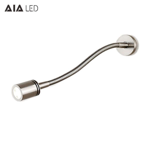 IP40 wall mounted reading light for flexible bed wall lamp 3W Inside bedside wall light for villa decoration