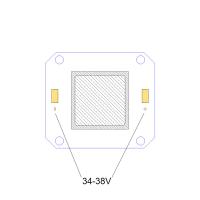 microplaquetas UV do diodo emissor de luz da microplaqueta 40*46MM do diodo emissor de luz do poder superior de 20000mW 50W