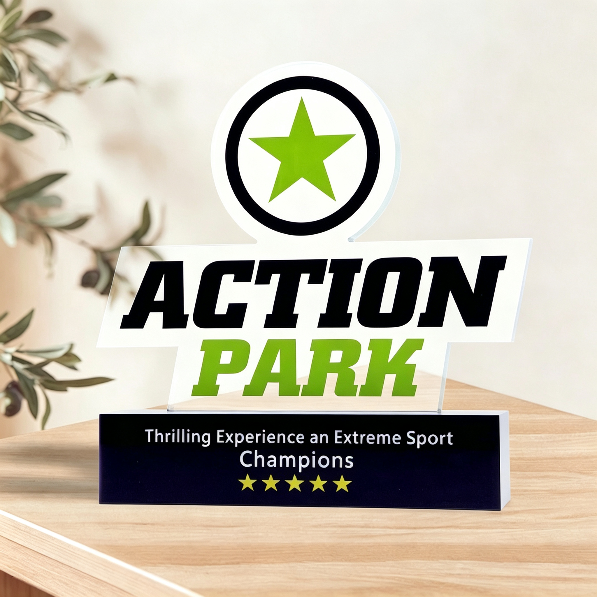 Custom Acrylic Trophy & Award Plaque, Clear Acrylic Recognition Award, Multiple Shapes, Custom Engraving & Logo
