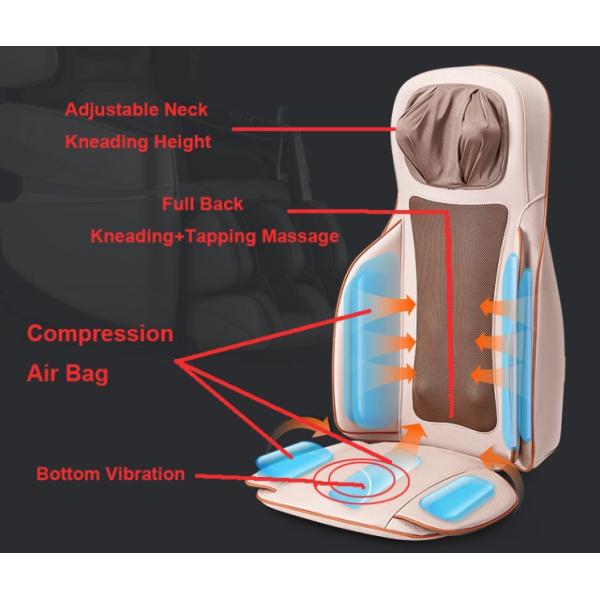 Office And Home Shiatsu Massage Cushion With Heat Shiatsu And Tapping Back Massage
