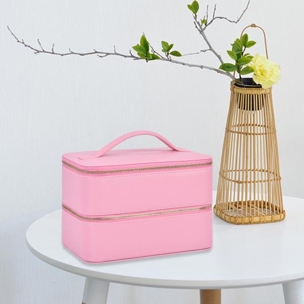 Jewelry Organizer Travel Case Earring Holder Two Double Layer Jewelry Box 9x6x6