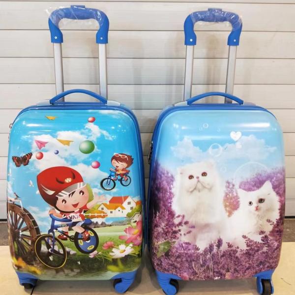 Lightweight Kids Cartoon Luggage Multicolor With Telescopic Handle
