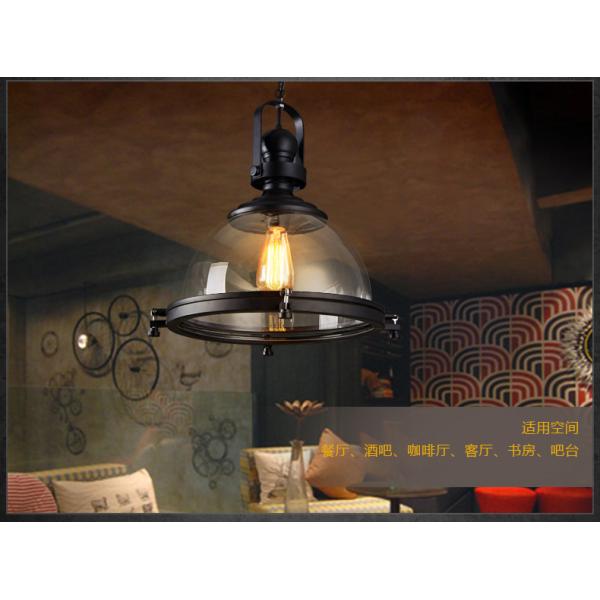 Loft Industrial Iron Glass Pendant Lamp Living room Bar Cafe Clothing retro pendant light(WH-VP-131)