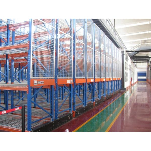 Powder Coated Electric Mobile Pallet Racking System With Loading Capacity
