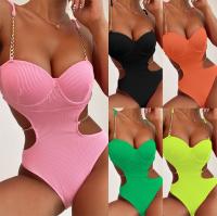 Traje de baño de una pieza de playa mediana sexy dama resistente a la abrasión impermeable a la humedad permeable alto elástico