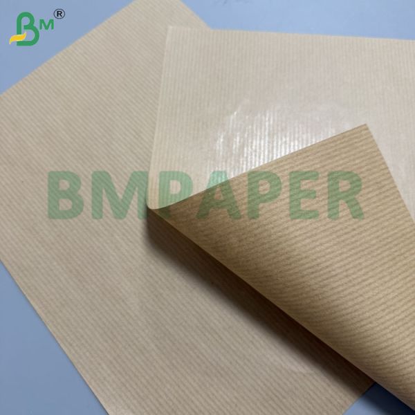 40gsm Golden Yellow Virgin Striped Kraft Paper Sheets, High Wet Strength