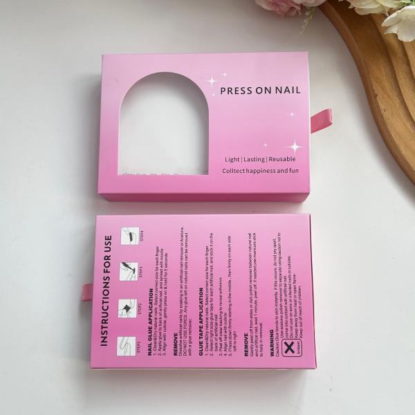 Boîte cadeau de vitrine transparente personnalisée pour les ongles