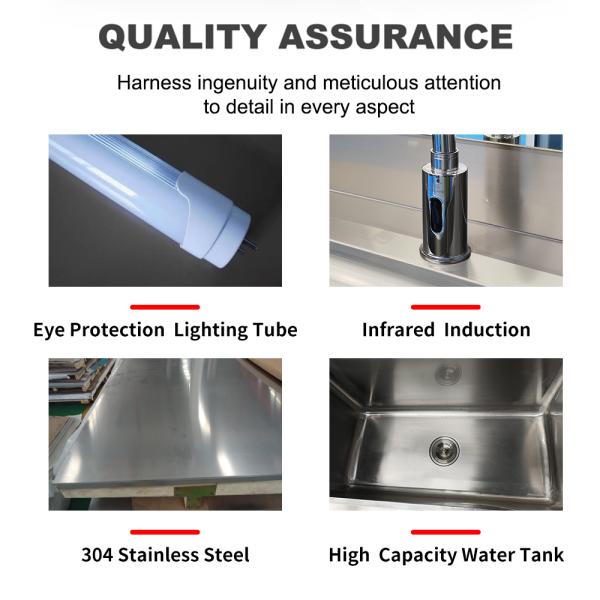 Настраиваемый раковина для мытья рук для двух человек из 304 нержавеющей стали для чистки и дезинфекции