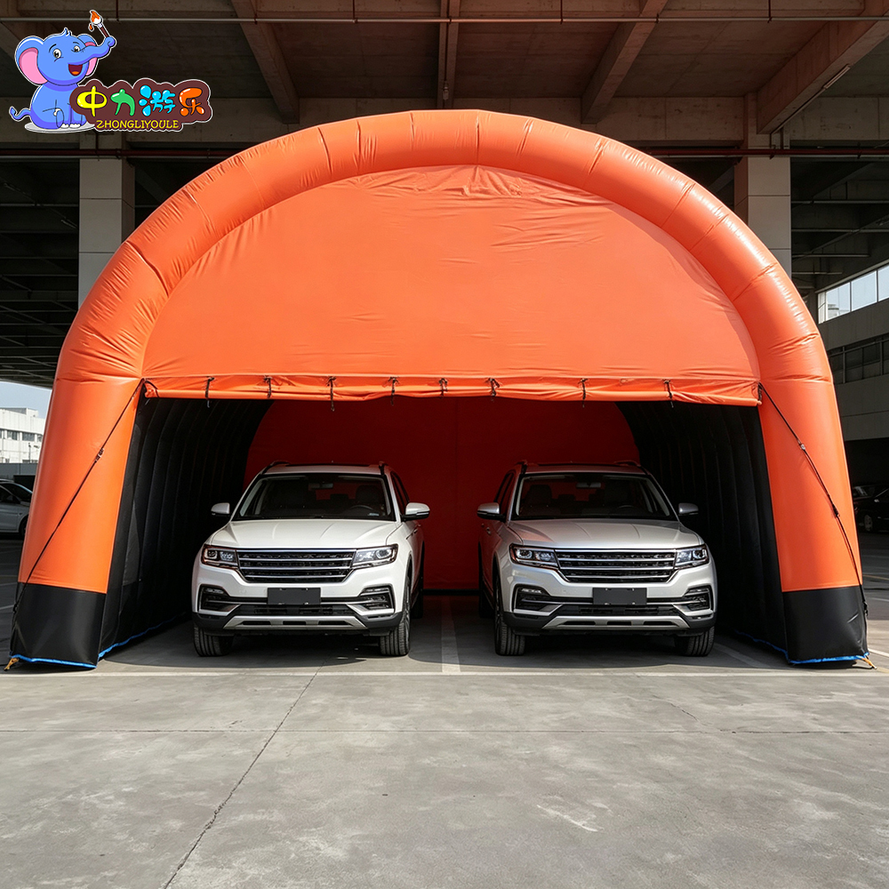 Custom Giant Inflatable Tent Large Air Rib Vehicle Shelter Portable Garage for Fleet Storage, Temporary Workshop, Equipment Protection and Commercial Projects