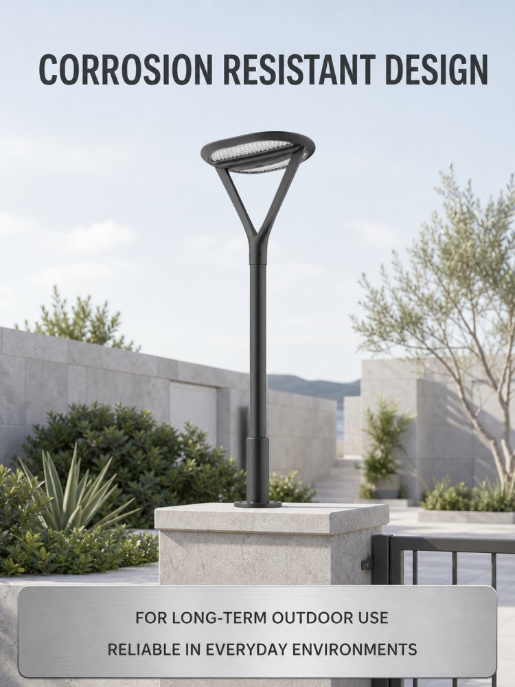 All in One Solar Garden Pole Light 35W 50W Smart APP Control for Countryside