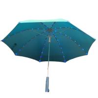 Guarda-chuva aberto da luz do diodo emissor de luz do manual do Pongee do diâmetro 80CM para crianças