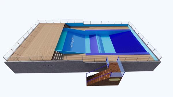 Customized Surf Simulator Machine Surf Style Flowrider Indoor Surfing Wave Machine