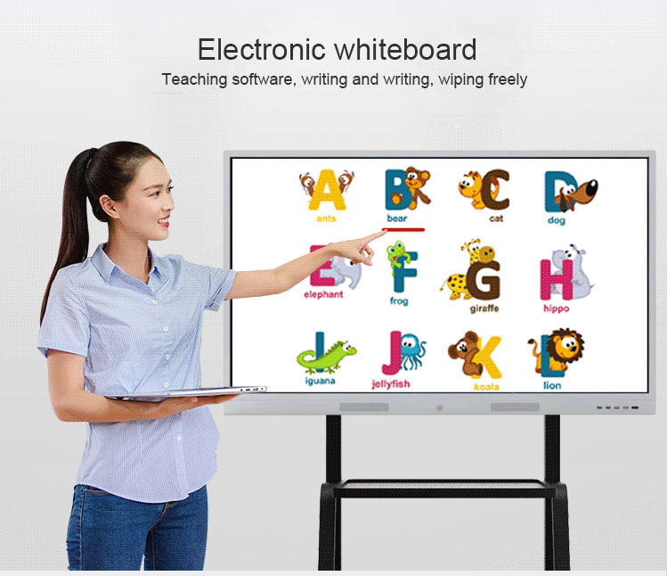 75 Signage Whiteboard цифров экрана касания слепимости конференц-зала 4K дюйма взаимодействующий анти- умный