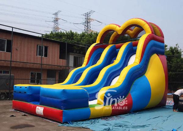 da pista dobro colorida alta de 18 adultos do ft corrediça inflável para o enterainment exterior