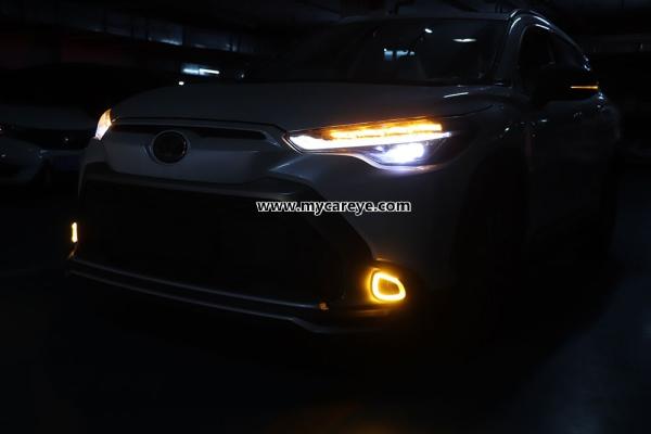 Toyota Corolla Corss 2022 Car DRL LED Daytime driving turn signal Lights